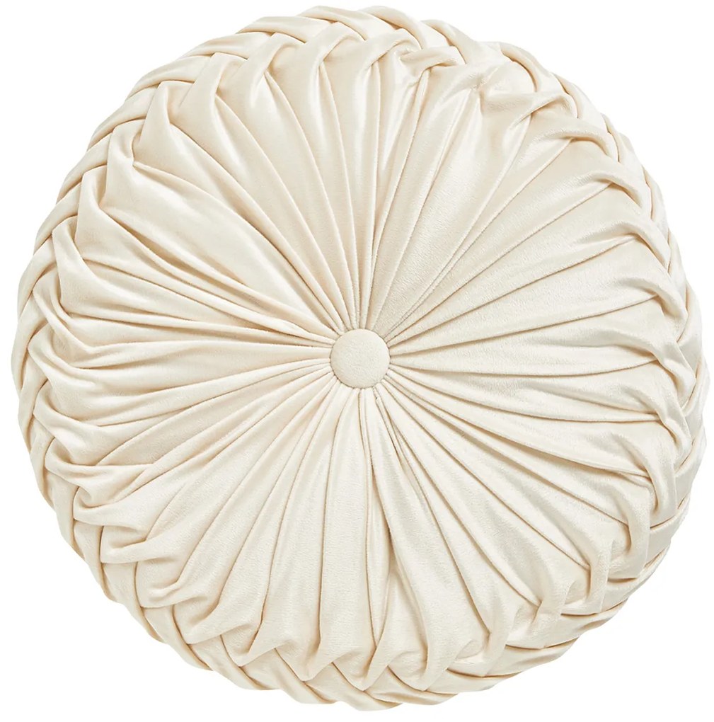 Βελουτέ Διακοσμητικό Μαξιλάρι (Φ40) Das Home Cushions 0243 Ecru