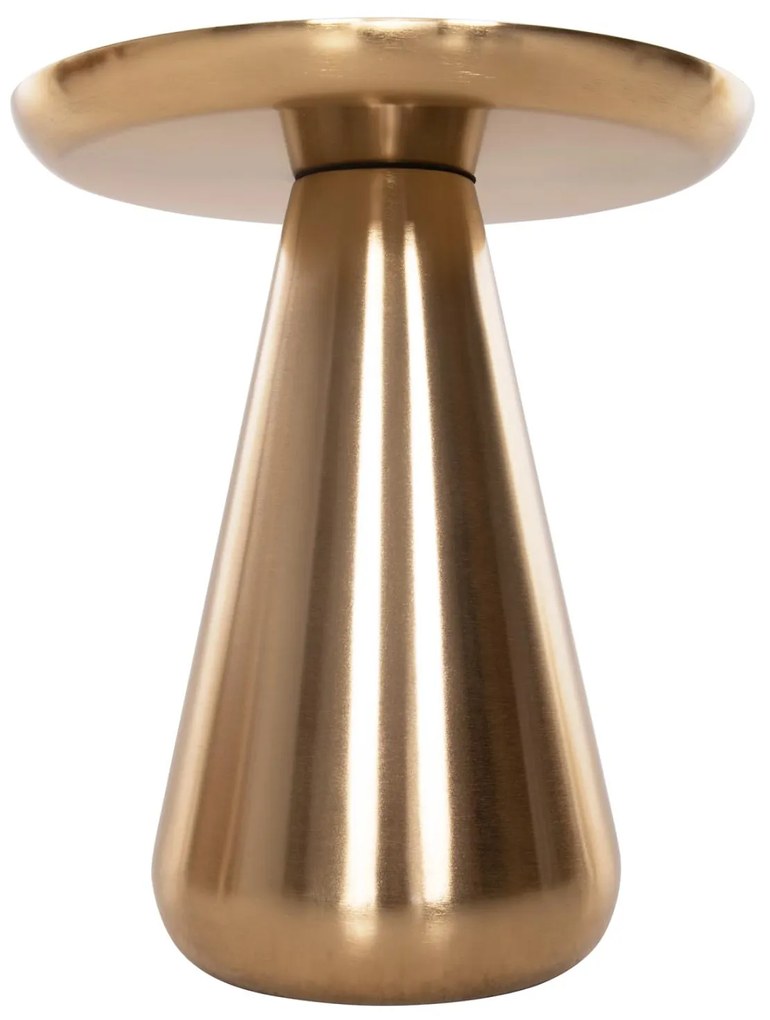 Τραπεζάκια σαλονιού OLUF Σετ 2 τμχ Μέταλλο Εμαγιέ - Gloss Χρυσό Μαύρο Φ50 &amp; Φ41εκ.