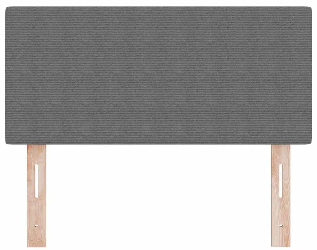 vidaXL LED κεφαλάρι με φώτα λωρίδας LED Ανοιχτό γκρι 80 cm ύφασμα
