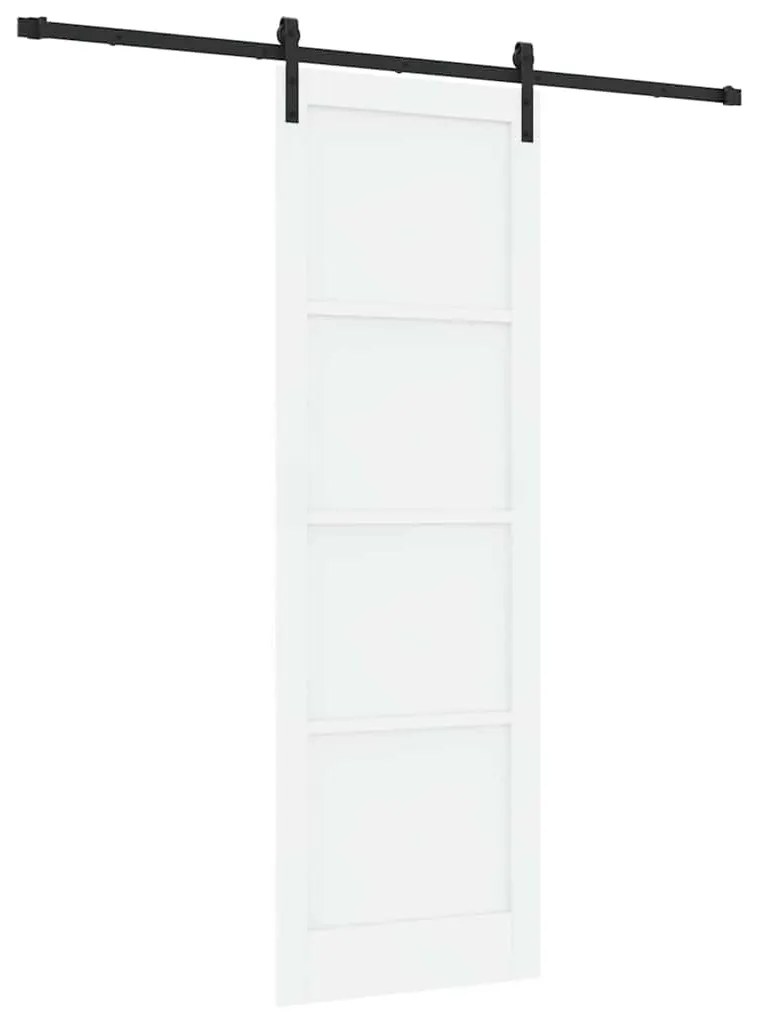vidaXL Συρόμενη Πόρτα Λευκό και μαύρο 78 x 232 cm