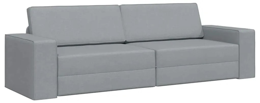 vidaXL Καναπέ-Κρεβάτι Ανοιχτό γκρι 245 x 78 x 77 εκ. ύφασμα