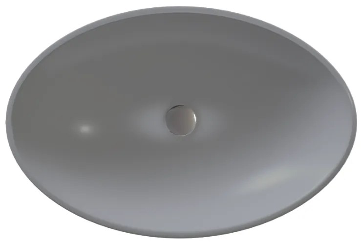 Sanitec Helios 282 Νιπτήρας Συνθετικός Επικαθήμενος 56,5x41x12cm Cement