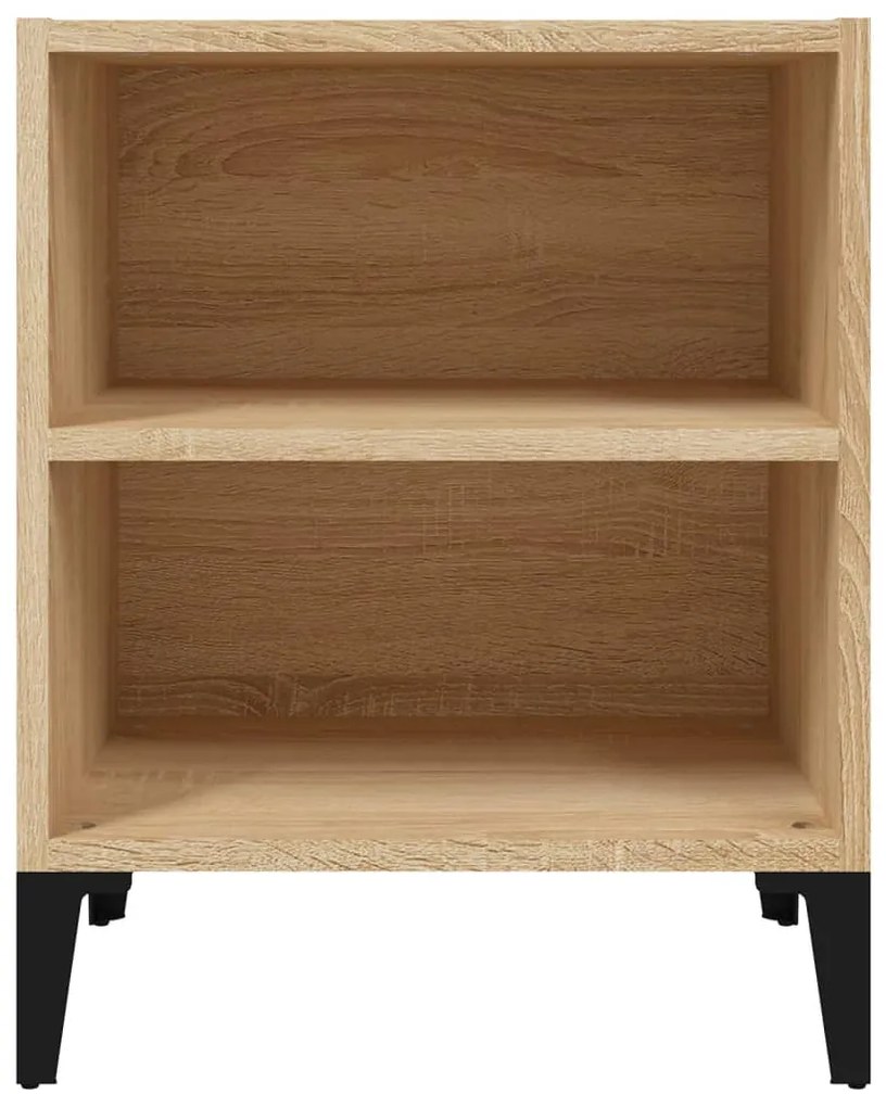 Κομοδίνο Sonoma Δρυς 40 x 30 x 50 εκ. με Μεταλλικά Πόδια 805803