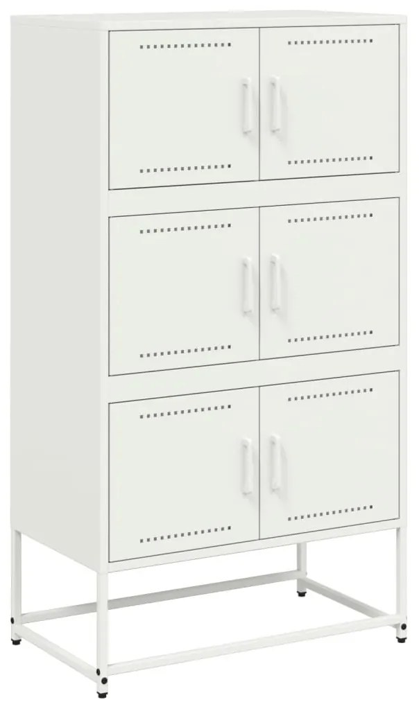 vidaXL Ντουλάπι Λευκό 68,5x38,5x123,5 εκ. από Ατσάλι
