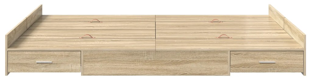 vidaXL Κρεβάτι με αποθηκευτικό χώρο Sonoma Δρυς 160 x 200 cm