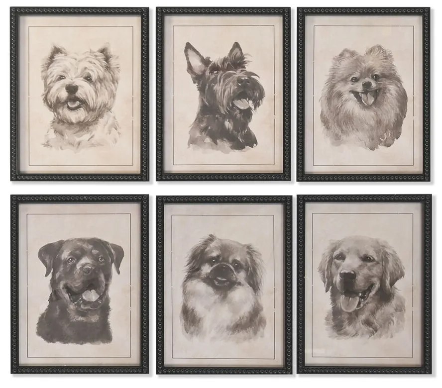 Πίνακας Home ESPRIT Κρυστάλλινο Έλατο 30 x 2,5 x 40 cm (x6)