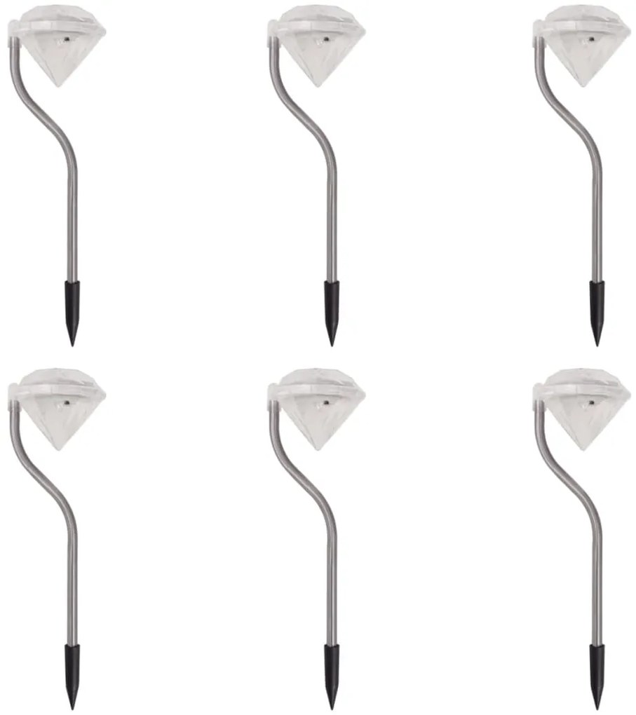 Φωτιστικά Κήπου Ηλιακά LED 6 τεμ. 9 x 7,8 x 29,5 εκ.