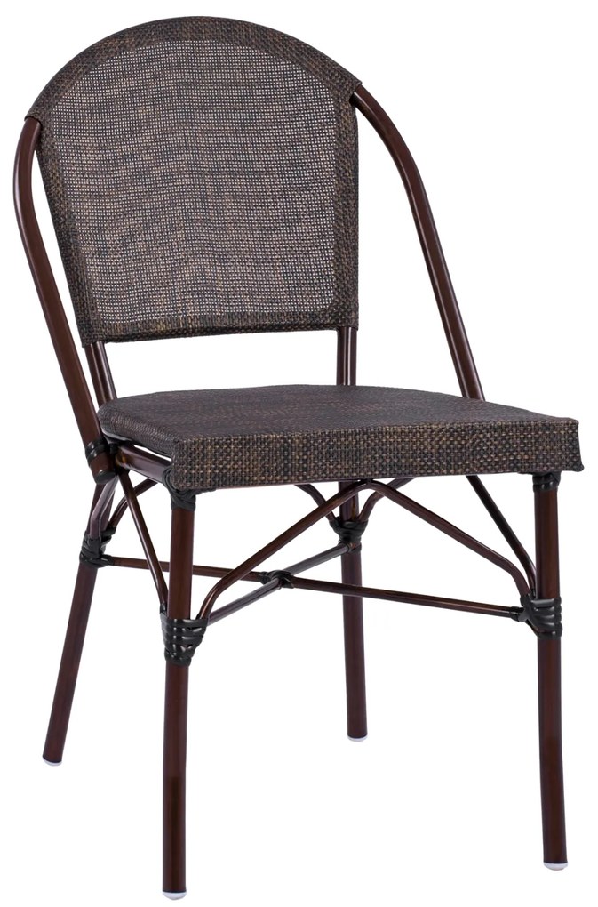 ΚΑΡΕΚΛΑ PRETORIA ΜΕΤΑΛΛΙΚΗ BAMBOO LOOK ΚΑΦΕ HM5718 54x62x89 εκ.