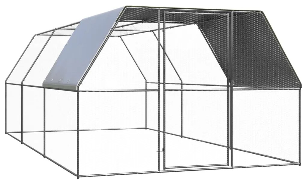 vidaXL Κοτέτσι - Κλουβί Εξωτ. Χώρου 3x6x2 μ. από Γαλβανισμένο Χάλυβα