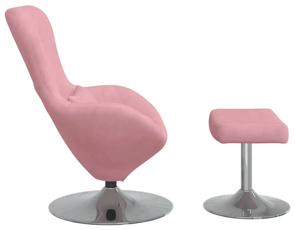 vidaXL Κάθισμα-αυγό 2 pcs Ροζ 63 x 73 x 90 εκ Βελούδο