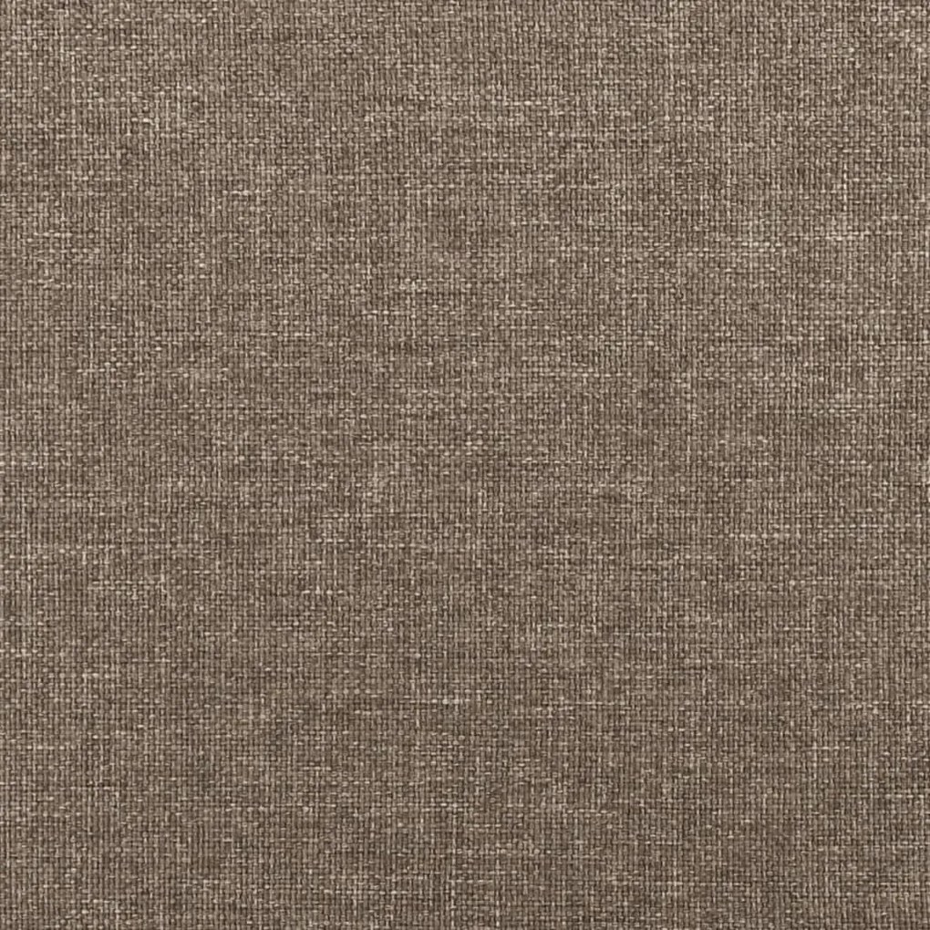 Κρεβάτι Boxspring με Στρώμα & LED Taupe 120x190 εκ. Υφασμάτινο - Μπεζ-Γκρι