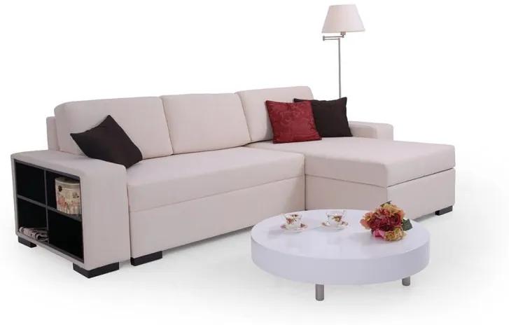 Γωνιακός καναπές κρεβάτι Milan, μπεζ, με αποθηκευτικό χώρο 275x88x164cm Δεξιά γωνία – GOY-TED-044