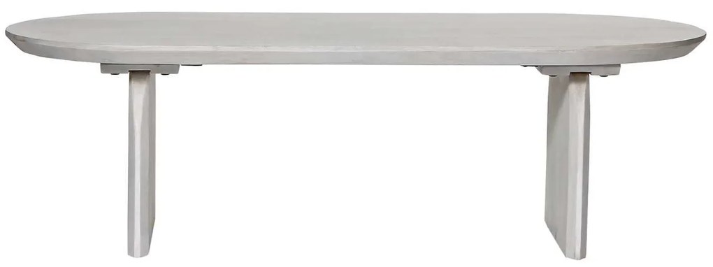ΤΡΑΠΕΖΙ ΣΑΛΟΝΙΟΥ ΟΒΑΛ HONKY HM9691 ΜΑΣΙΦ ΞΥΛΟ MANGO ΣΕ ΛΕΥΚΟ 120x60x40Yεκ.