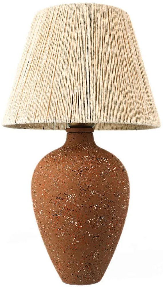 Φωτιστικό Επιτραπέζιο 687HMY1493 Φ25x45cm 1xE27 40W Brown-Cream Opviq