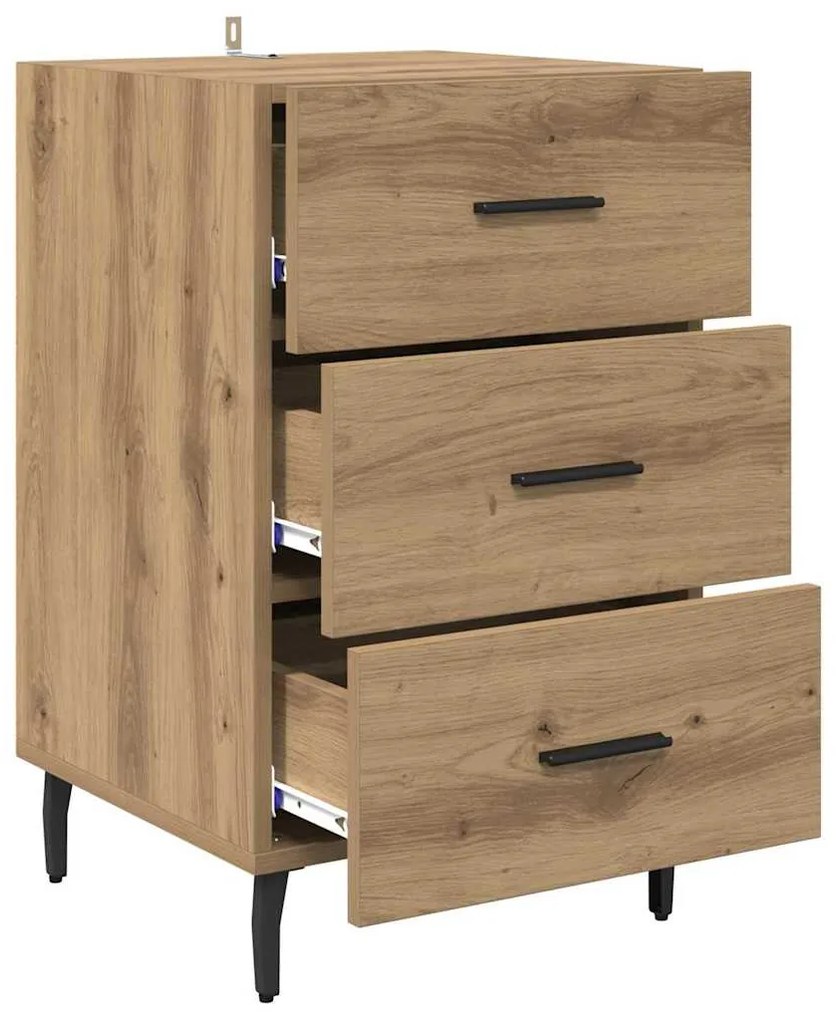 vidaXL Κομοδίνο Artisan Oak 40 x 40 x 66 εκ. Επεξεργασμένο ξύλο