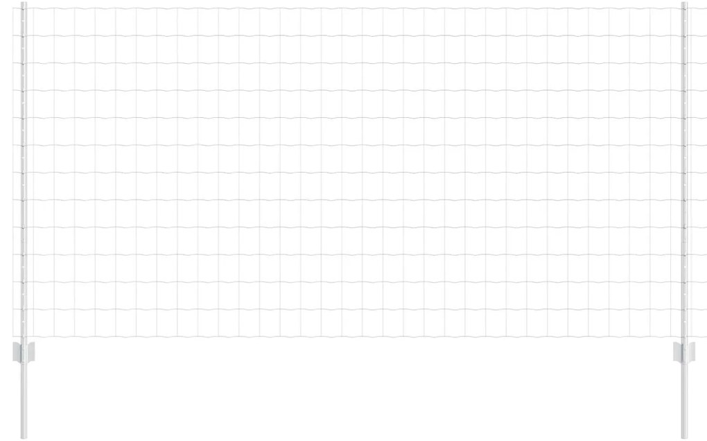 Τείχος και Πόστ Ασημί 1,2 x 10 m Ατσάλι