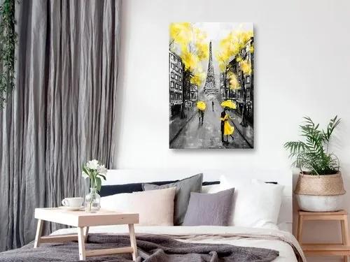 Πίνακας - Paris Rendez-Vous (1 Part) Vertical Yellow - 60x90