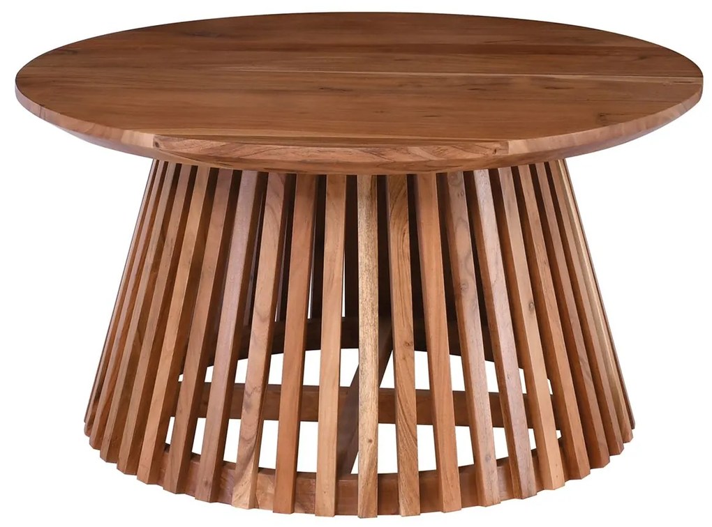 Τραπέζι Σαλονιού RIM Φυσικό Ξύλο Φ80x43cm