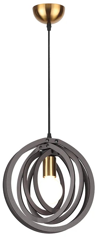 Φωτιστικό Κρεμαστο Aca ZM391P29WDL TRITON Καφέ (Brown)