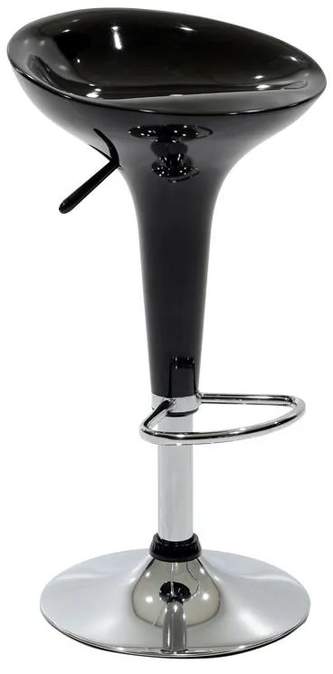 Σκαμπό μπαρ Felice πτυσσόμενο μαύρο-βάση χρωμίου 40x43x84εκ 2αδα 40x43x84 εκ.