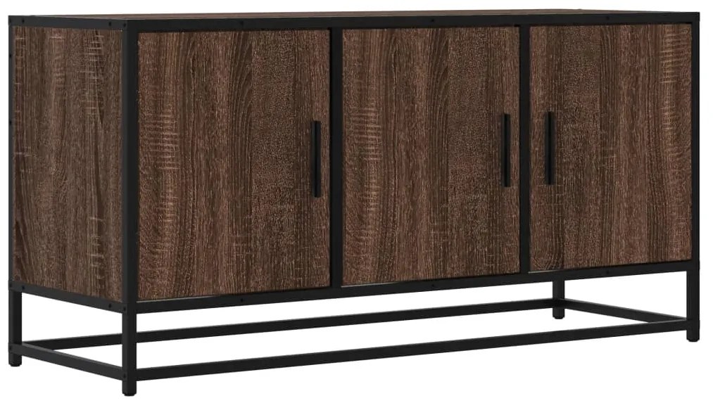 vidaXL Ντουλάπι τηλεόρασης καφέ δρυς 100x35x50 cm