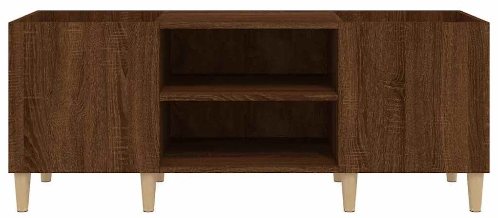 vidaXL Δισκοθήκη Καφέ Δρυς 121 x 38 x 48 εκ. από Επεξεργασμένο Ξύλο