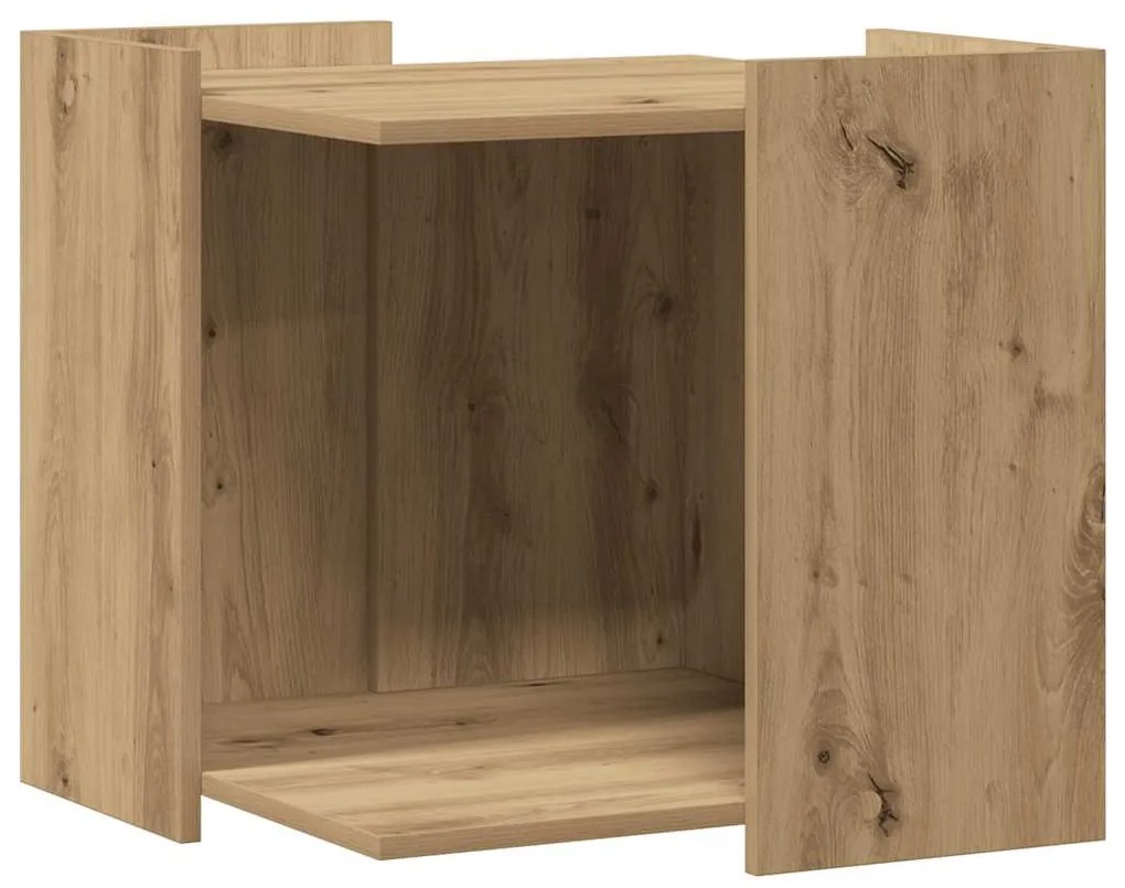 vidaXL Τουαλέτα Γάτας Περίφραξη Αρτισιανή Δρυς 53x53x51 εκ Επεξ. Ξύλο