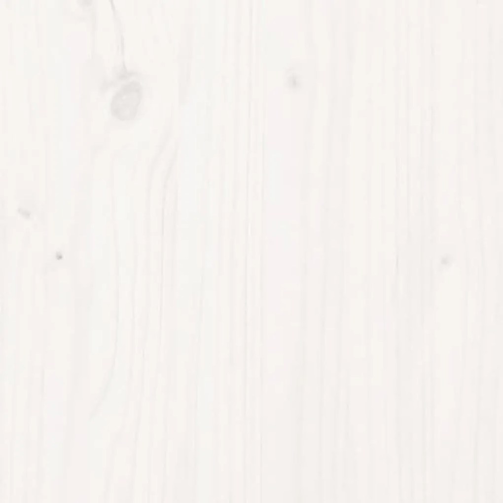 Βάση Γλάστρας Λευκή 104,5x25x109,5 εκ. από Μασίφ Ξύλο Πεύκου - Λευκό