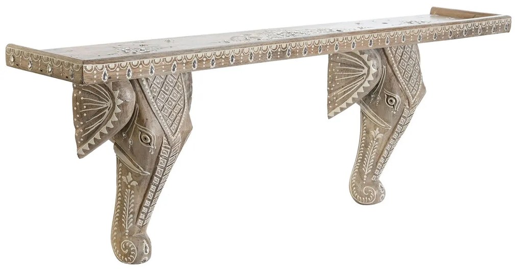 Ράφια DKD Home Decor Λευκό Φυσικό Ξύλο από Μάνγκο 78 x 15 x 28 cm