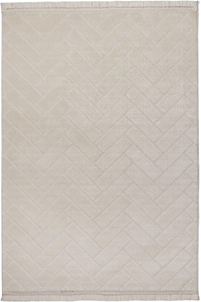Χαλί Pecora 16687 W 01 White-Ecru Βιοκαρπέτ 133X190cm