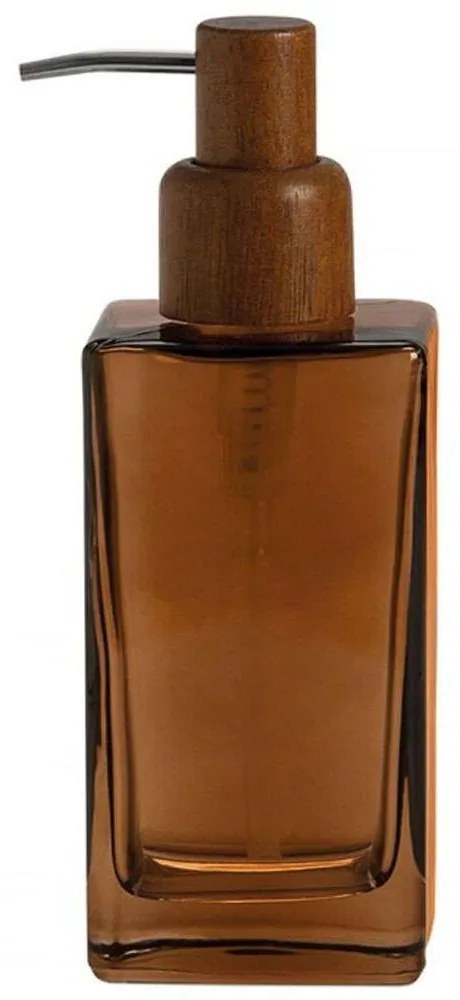 Δοχείο Κρεμοσάπουνου AH-BA73064 7x7x19,5cm Brown Andrea House Wood, Glass