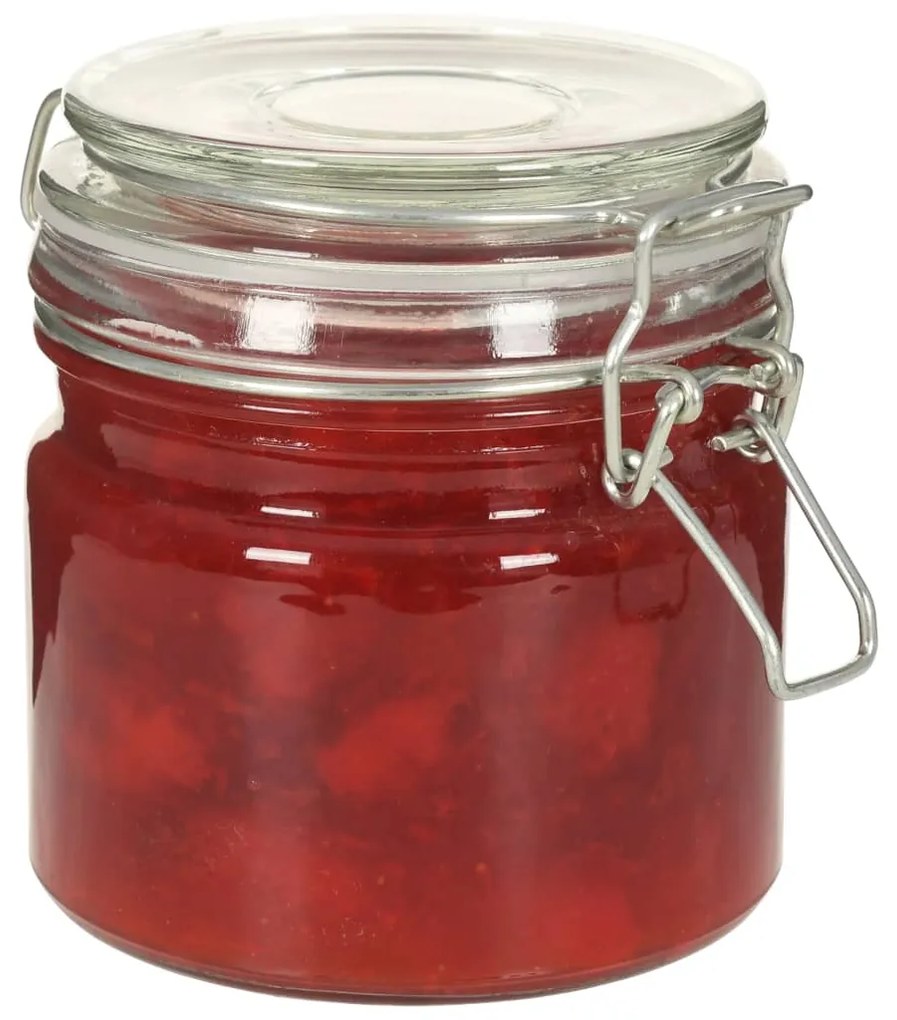 vidaXL Βάζα Αποθήκευσης 6 τεμ. 500 ml με Καπάκι Κλιπ