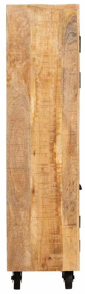 vidaXL Highboard με συρτάρι Καφέ 40 x 30 x 120.5 εκ. Μασίφ ξύλο μάνγκο