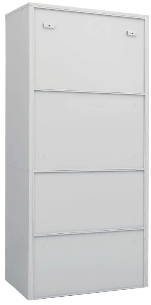 vidaXL Ντουλάπα Ανοιχτό Γκρι 80 x 50 x 180 εκ. από Χάλυβα