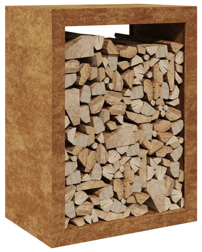 Ράφι για καυσόξυλα vidaXL 60x40x80 cm Ατσάλι σκληρυθέν στον αέρα