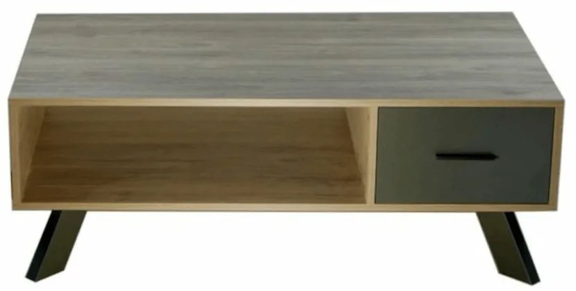 Fidelio ΤΡΑΠΕΖΙ ΣΑΛΟΝΙΟΥ (COZY) ΜΕ ΣΥΡΤΑΡΙ SONOMA/ ΑΝΘΡΑΚΙ ΔΙΑΣΤΑΣΕΙΣ.Μ.115*Π.65*Υ.42ΕΚ. FIDELIO-FD-TR13