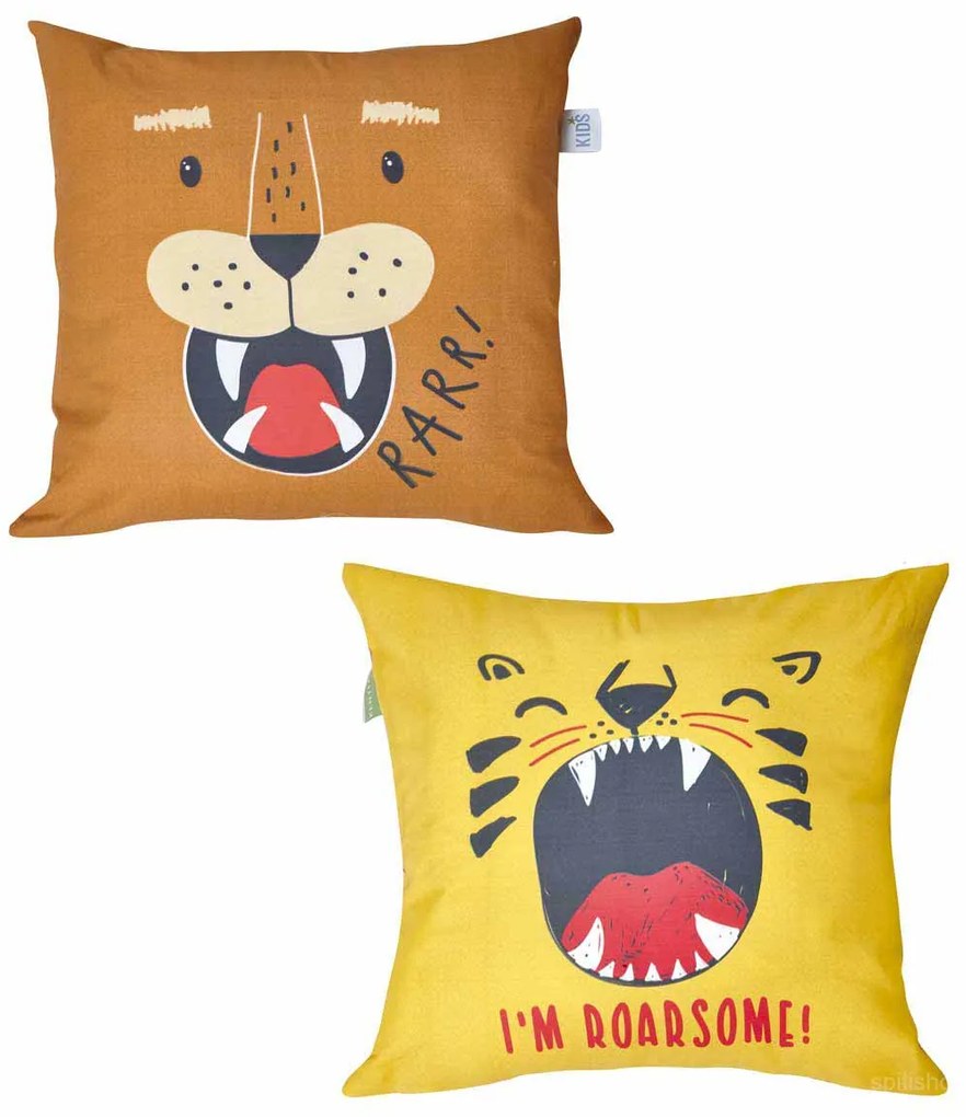 Διακοσμητική Μαξιλαροθήκη 2 Όψεων (45x45) Kentia Kids Jungle