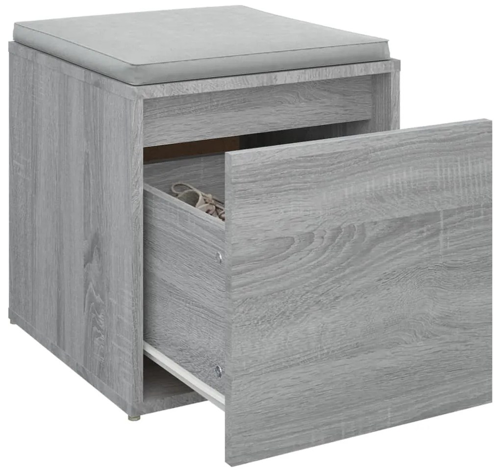 vidaXL Κουτί με Συρτάρι Γκρι Sonoma 40,5x40x40 εκ. Επεξεργασμένο Ξύλο