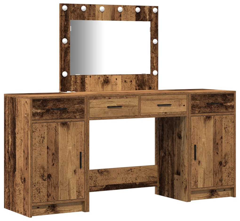 vidaXL Τραπέζι περιποίησης με συρτάρι 3 pcs Καφέ 40 x 41 x 75 εκ