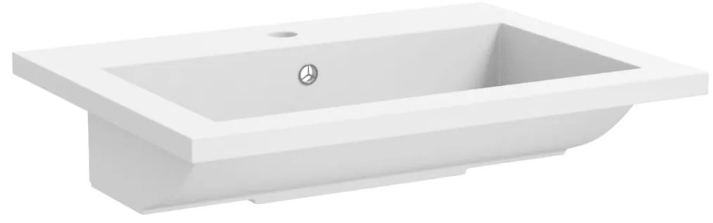 vidaXL Νιπτήρας Λευκός 600 x 450 x 120 χιλ. Γρανιτένιος