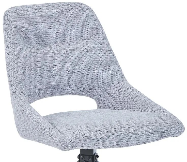 Καρέκλα περιστρεφόμενη Luciano I σε γκρι ύφασμα-πόδι μεταλλικό μαύρο 52.5x54x85εκ 52.5x54x85 εκ.