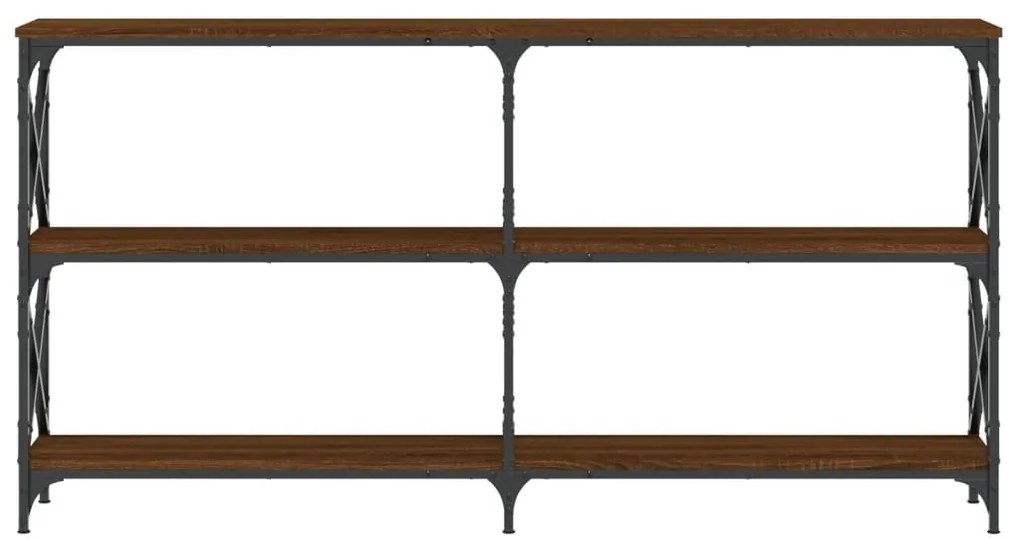 vidaXL Τραπέζι Κονσόλα Καφέ Δρυς 156x28x80,5 εκ. Επεξεργασμένο Ξύλο