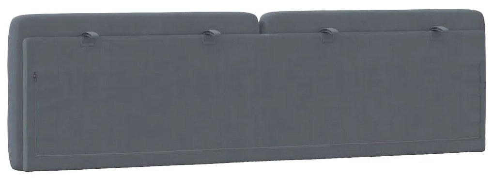 vidaXL Μαξιλάρι για Κεφαλάρι Σκούρο Γκρι 180 εκ. Βελούδο