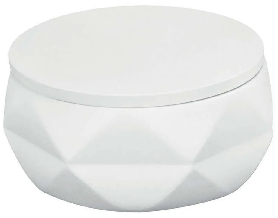 Βάζο Για Βαμβάκι Crackle Jar 8046 10,5x6,0cm White Kleine Wolke Polyresin