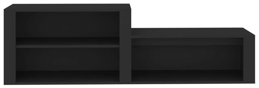 Παπουτσοθήκη Μαύρο 150x35x45 εκ. από Επεξεργασμένο Ξύλο - Μαύρο