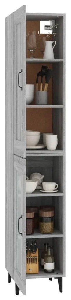 vidaXL Ντουλάπι Γκρι Sonoma 35 x 34 x 180 εκ. από Επεξεργασμένο Ξύλο