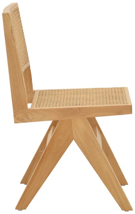 Καρέκλα Brenin pakoworld φυσικό rubberwood 45x56x82εκ
