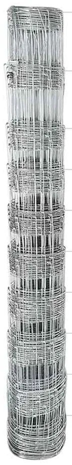 vidaXL Περίφραξη αγρού Ασημί 50 x 1 m Γαλβανισμένος χάλυβας