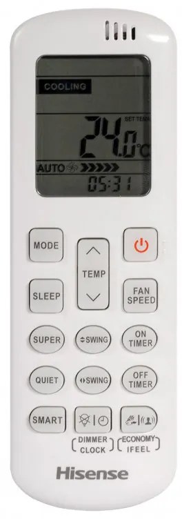 Inverter κλιματισμού Hisense Energy SE KA25MR0E, 9000 BTU, 14 m2, A+++/A++, Wi-Fi, Glasovo control, Byal