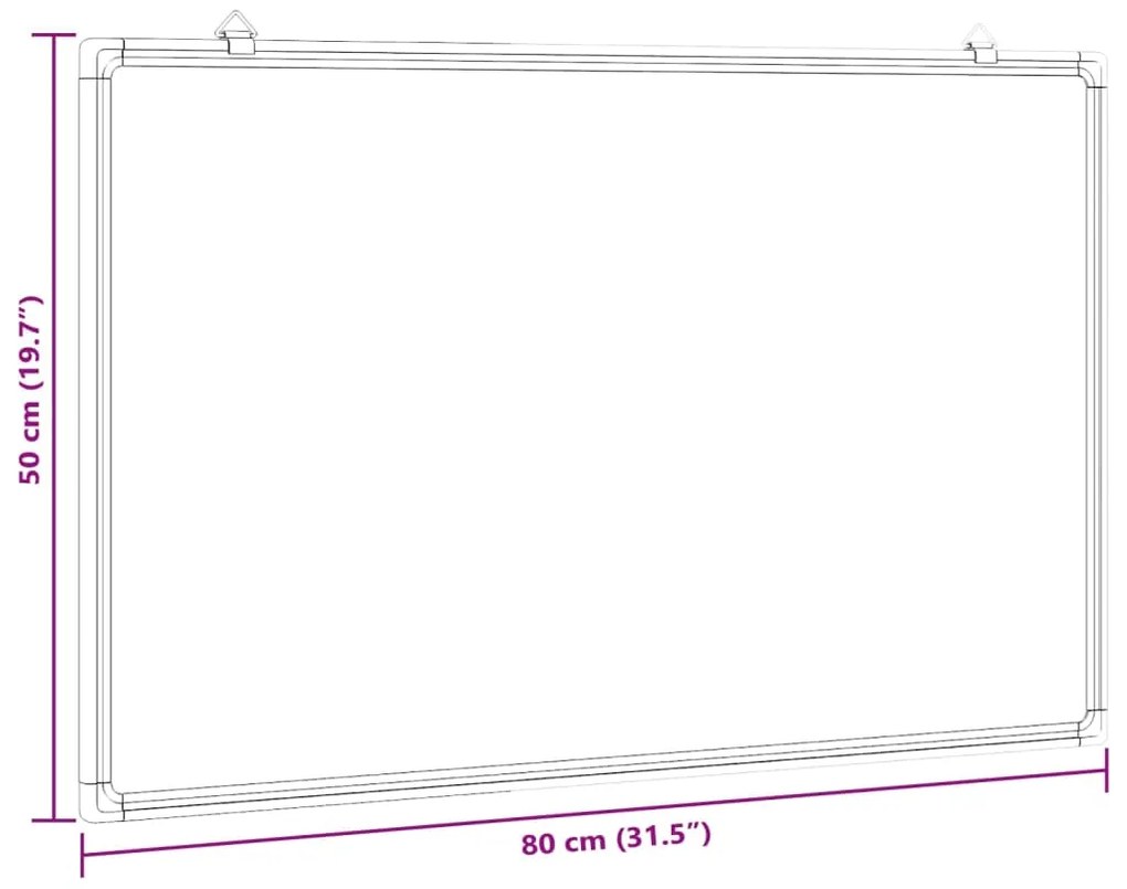 Πίνακας Μαρκαδόρου Μαγνητικός Λευκός 80x50x1,7 εκ. Αλουμινίου